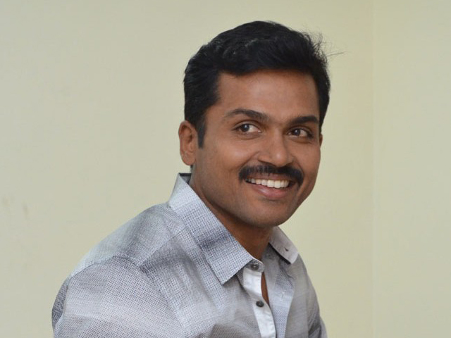 Karthi Stills at Cheliyaa Press Meet